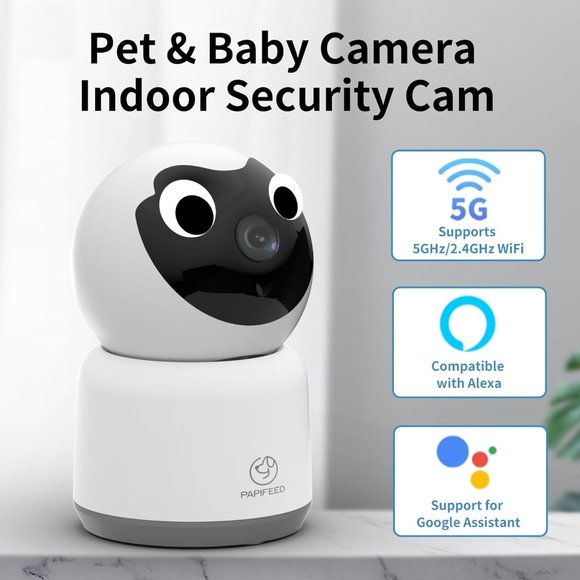 (Set of 3) Indoor Security Cam Pet Camera:1080P HD 5/2.4GHz WiFi Home Camera - Picture 8 of 8